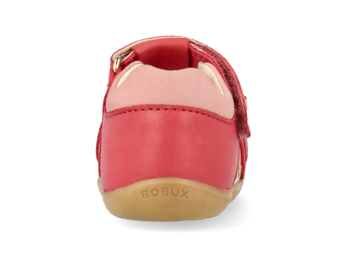 Bobux Cross Jump Girls Rose Red Infants Closed Toe Sandal