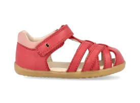 Bobux Cross Jump Girls Rose Red Infants Closed Toe Sandal