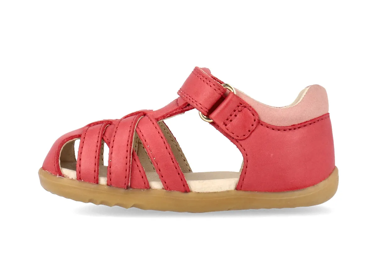 Bobux Cross Jump Girls Rose Red Infants Closed Toe Sandal