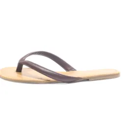 Charlotte Russe Flat Sandals Leather Brown Colour For Women