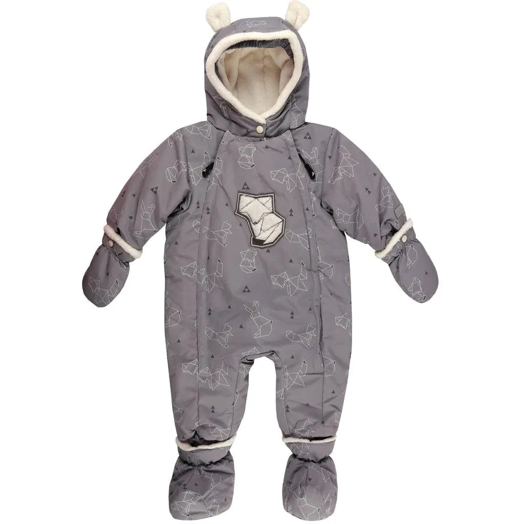 Conifere Grey Fox Infant Snowsuit Set - Origami