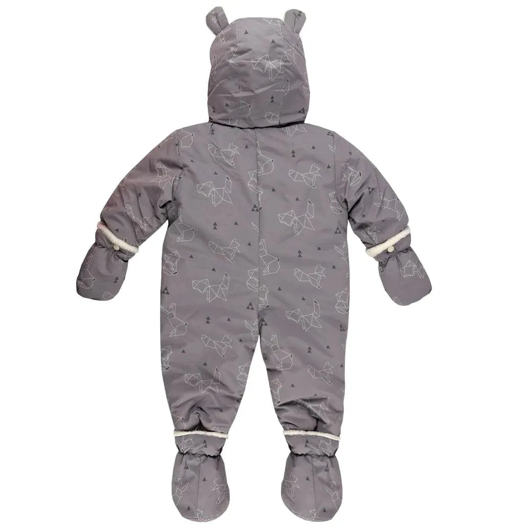 Conifere Grey Fox Infant Snowsuit Set - Origami