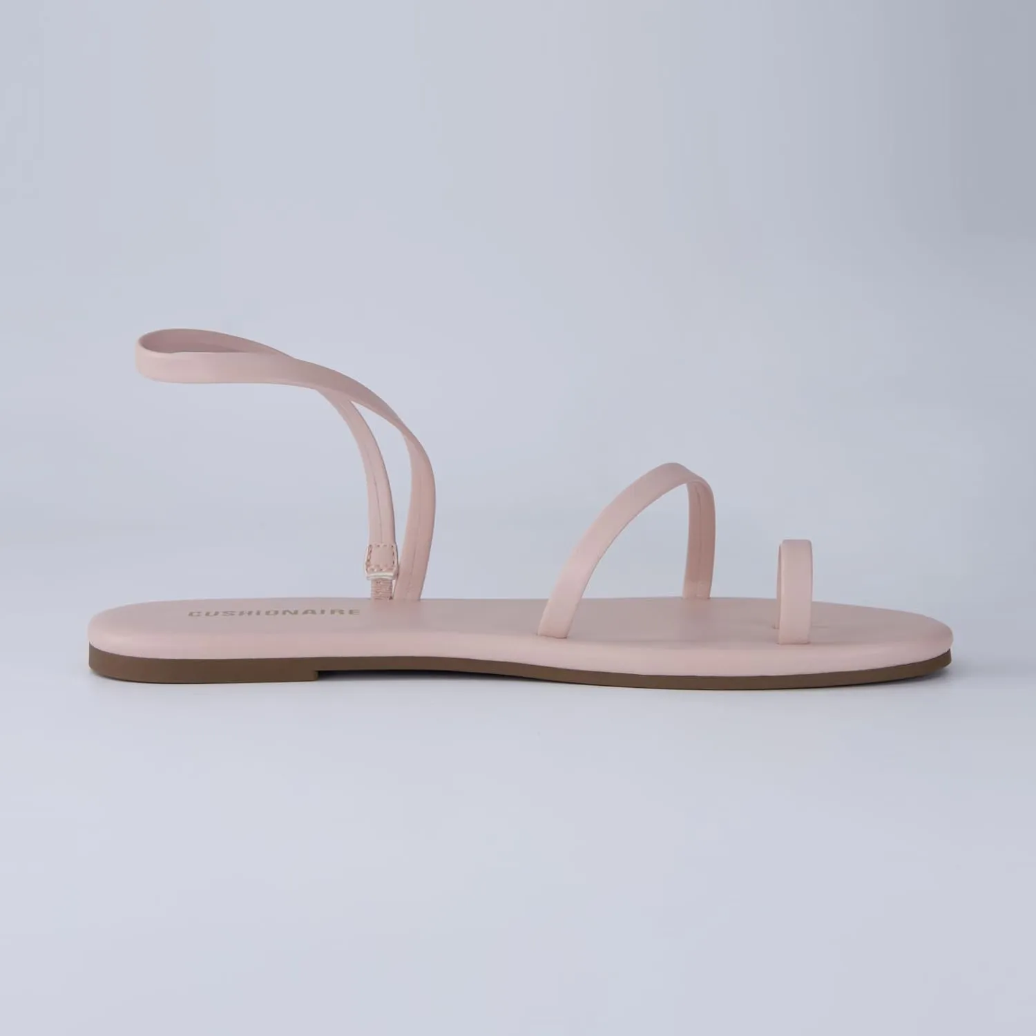 CUSHIONAIRE CHAI Women??s Strappy Sandals ?C Flat Sandals for Women, Comfortable Beach Sandals, Summer Slip-On Shoes, Casual Dressy Sandals
