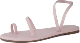 CUSHIONAIRE CHAI Women??s Strappy Sandals ?C Flat Sandals for Women, Comfortable Beach Sandals, Summer Slip-On Shoes, Casual Dressy Sandals