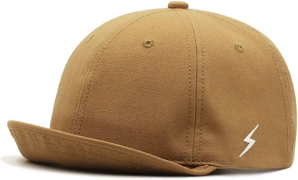FASHIXD XXL Up-Turn Short Brim Baseball Cap for Men Short Bill Trucker Hat Casual Peaked Cap