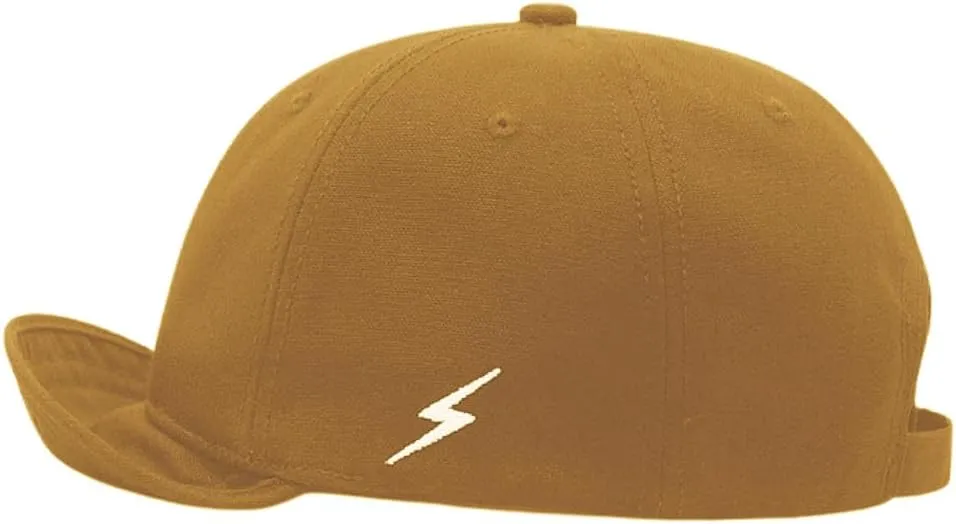 FASHIXD XXL Up-Turn Short Brim Baseball Cap for Men Short Bill Trucker Hat Casual Peaked Cap