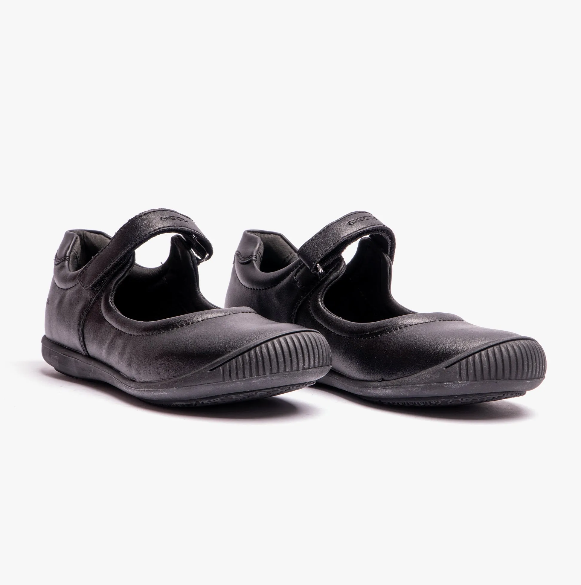 GIOIA A Girls Touch Fasten School Shoes Black
