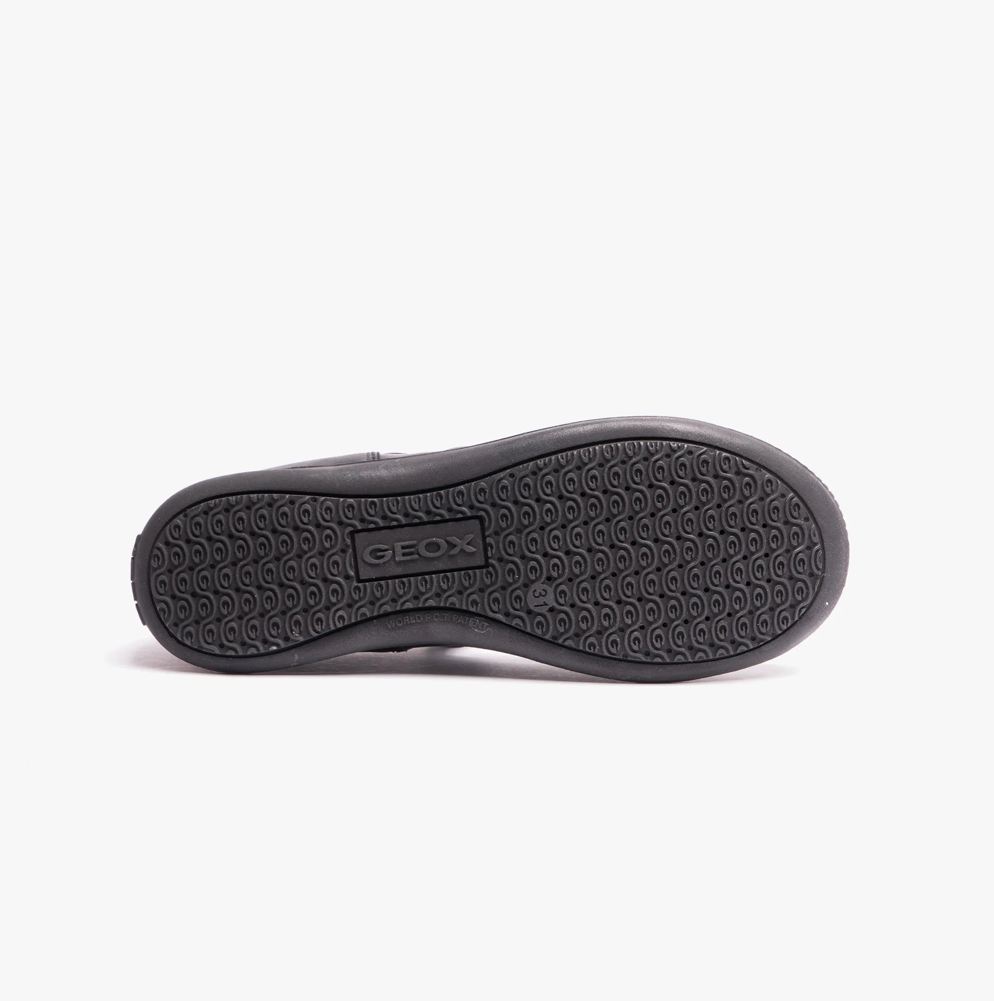 GIOIA A Girls Touch Fasten School Shoes Black