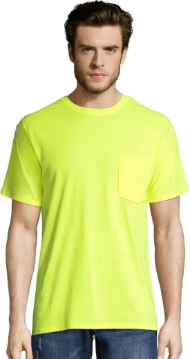 Hanes Men's Workwear Pocket T-Shirt Pack, Moisture Wicking Tee, Odor Control, 2-Pack