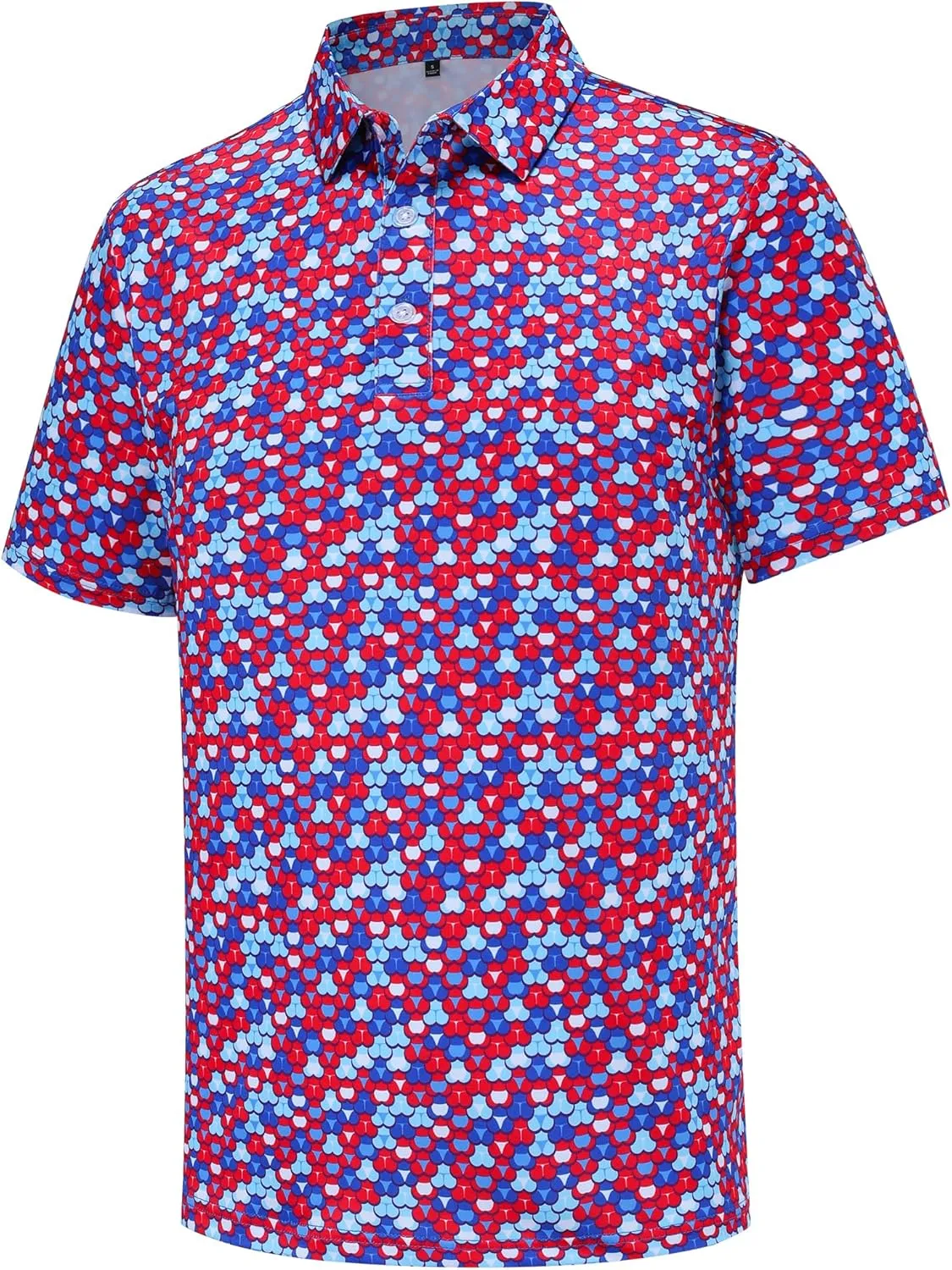 Mens Golf Polo Shirts Short Sleeve Dry Fit Performance Moisture Wicking Casual Funny Golf Polo Shirts for Men