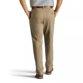 Men's Lee Performance Series Extreme Comfort Khaki Relaxed Flat Front Trousers
