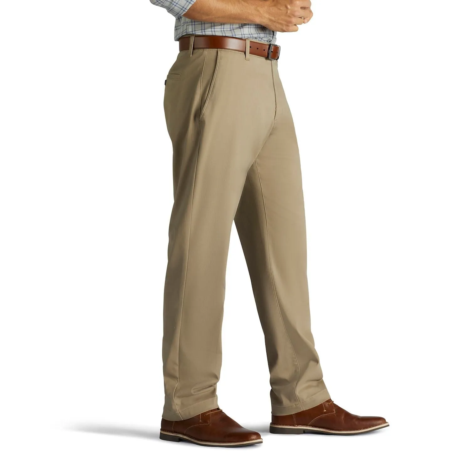 Men's Lee Performance Series Extreme Comfort Khaki Relaxed Flat Front Trousers