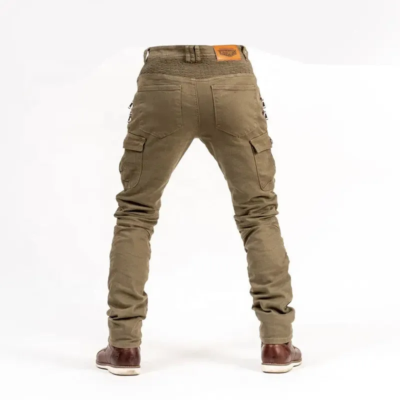 Motorcycle Pants Men Moto Jeans Zipper Protective Gear Riding Touring Motorbike Trousers Motocross Zip Pocket Pants Moto Pants