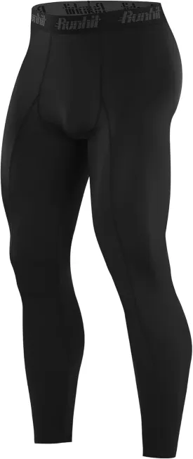 Runhit Men??s Compression Pants Running Tights Workout Leggings Athletic Base Layer Pants for Sports Yoga Basketball