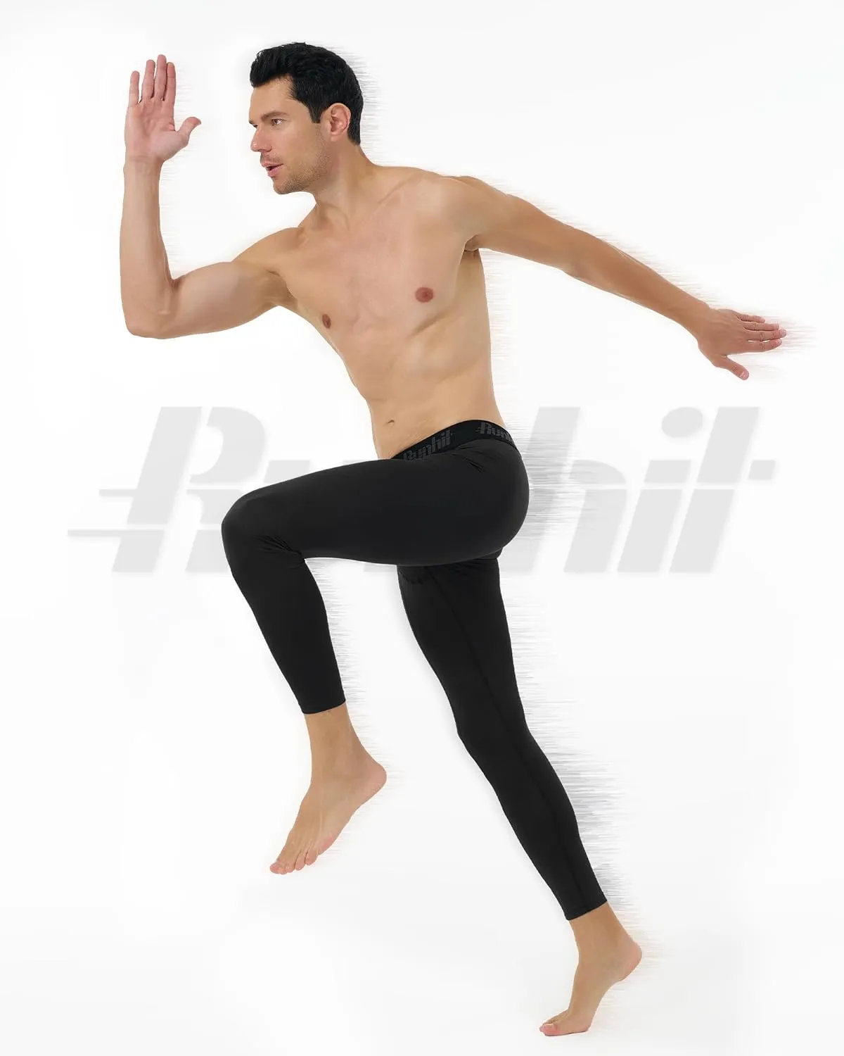 Runhit Men??s Compression Pants Running Tights Workout Leggings Athletic Base Layer Pants for Sports Yoga Basketball