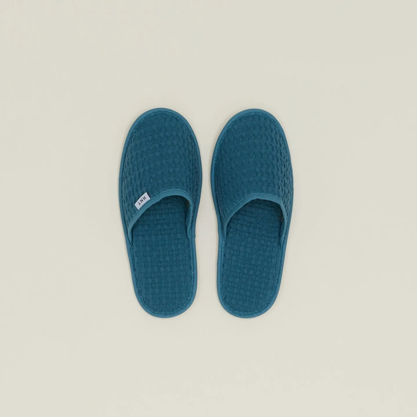 Simple Waffle Slippers - Peacock