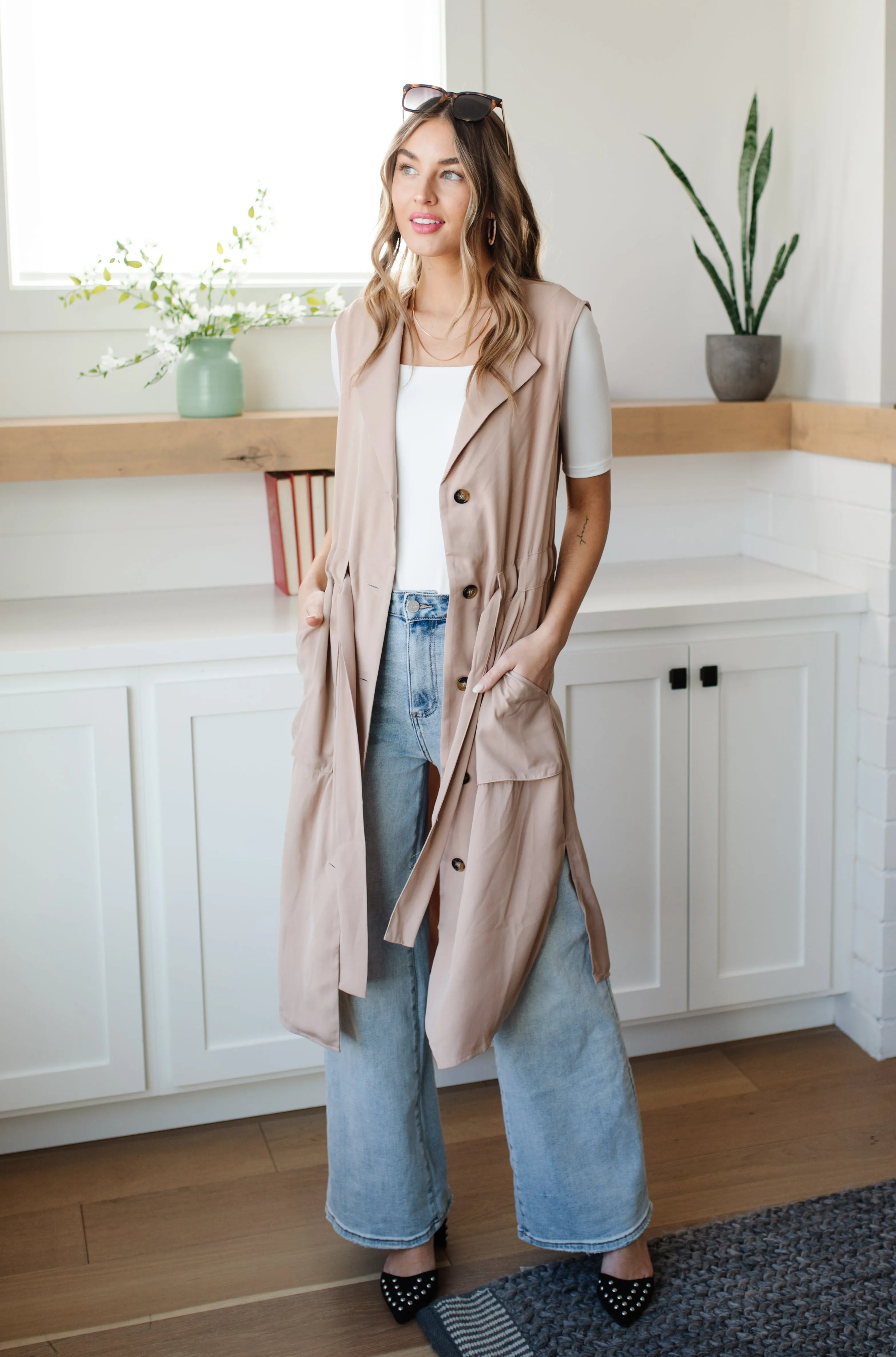 Small Talk Sleeveless Cardigan