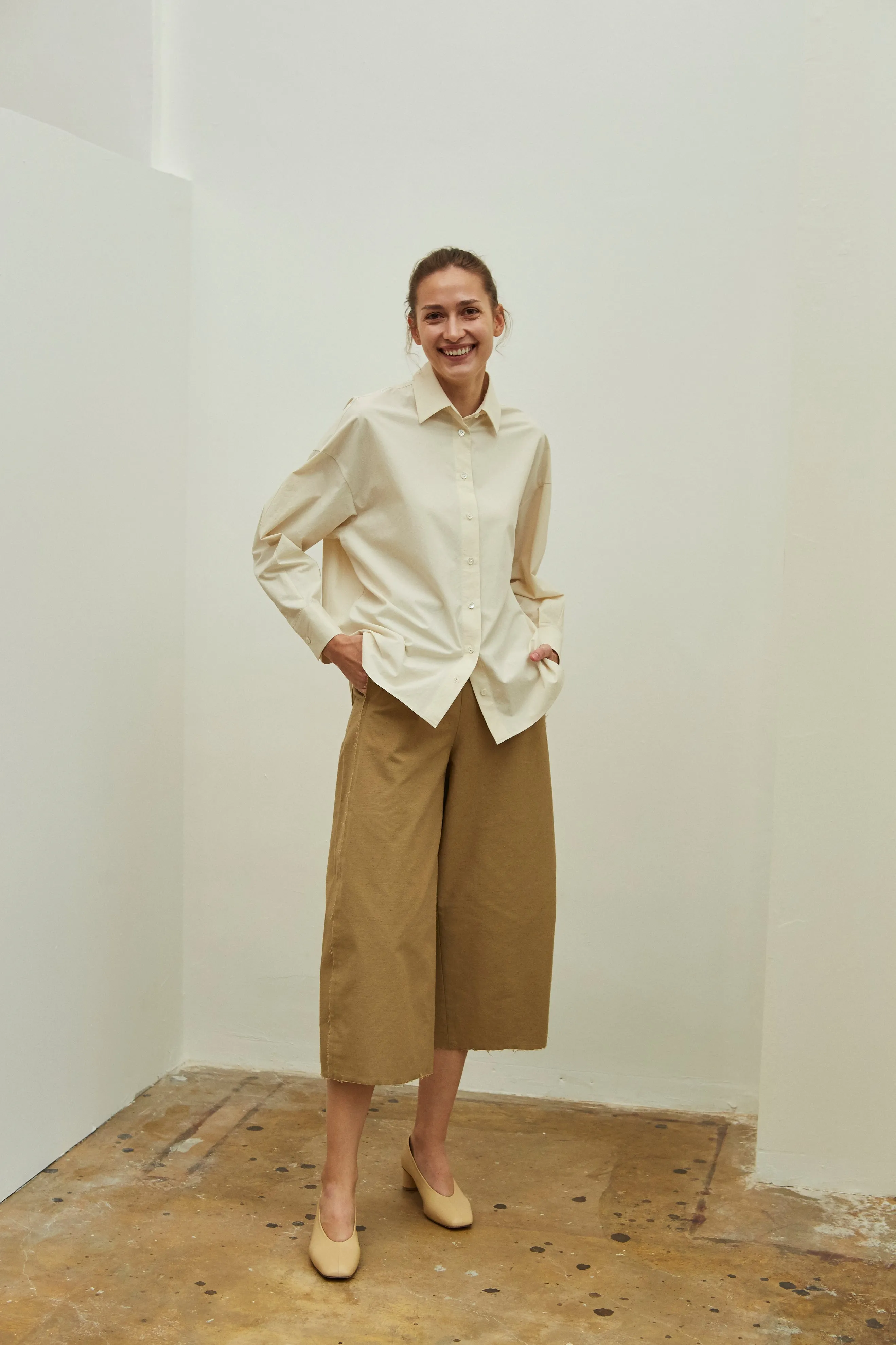 Studio Trousers -- Organic Nepped Cotton