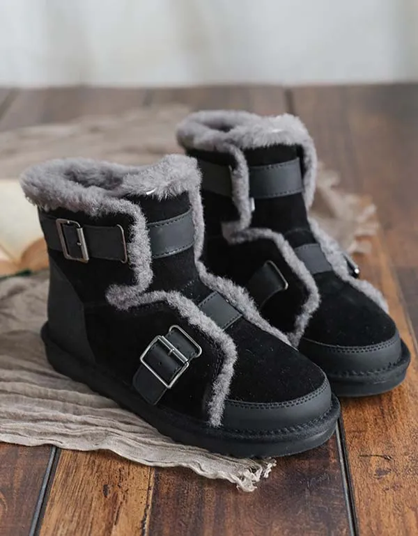 Suede Fluffy  Winter Snow Boots for Women