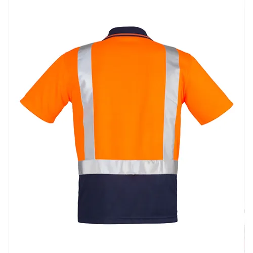 Syzmik Workwear | Mens Hi Vis Spliced Short Sleeve Polo (Shoulder Taped) | ZH233